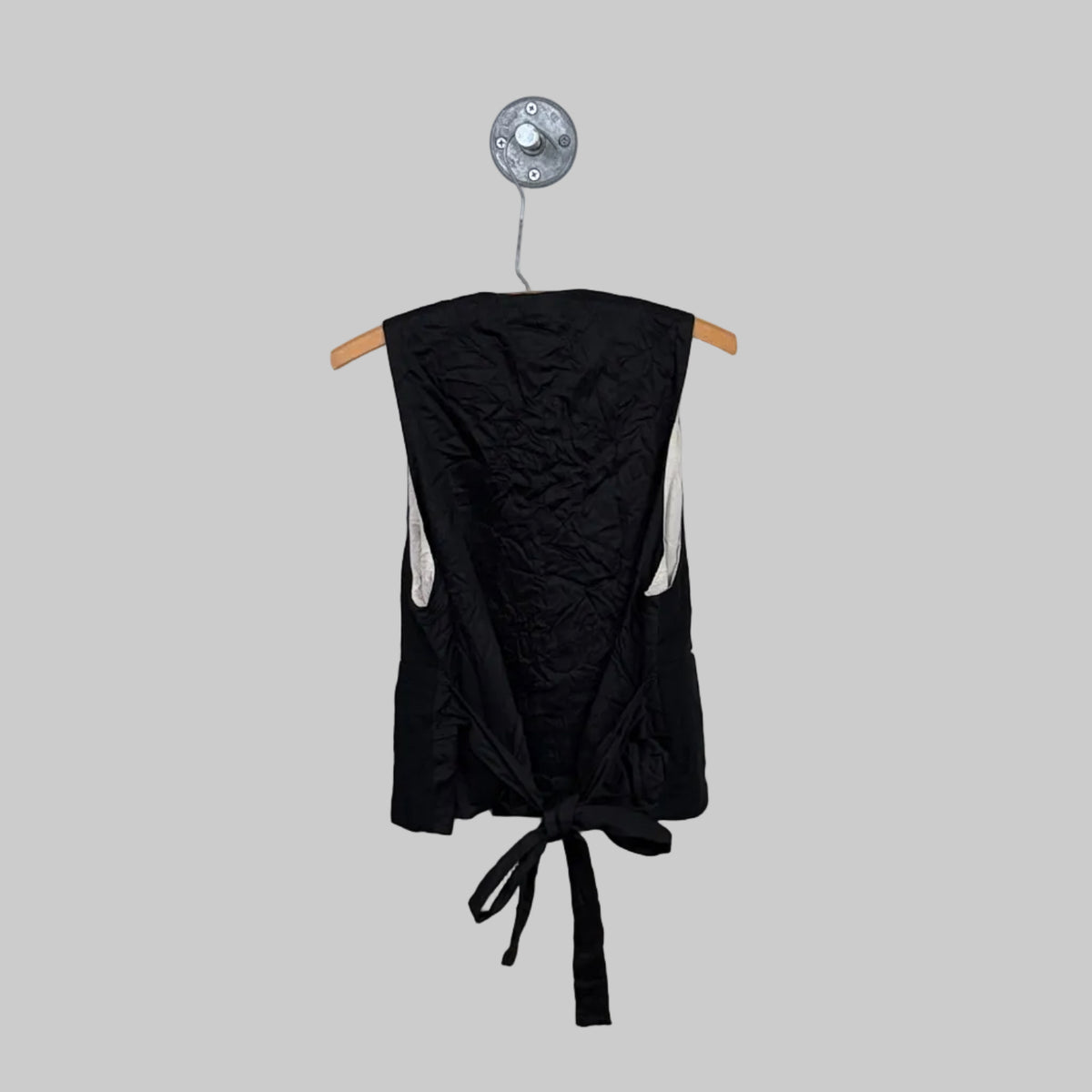 Pas de Calais  ~  Eco Wool Tweed Vest - Black