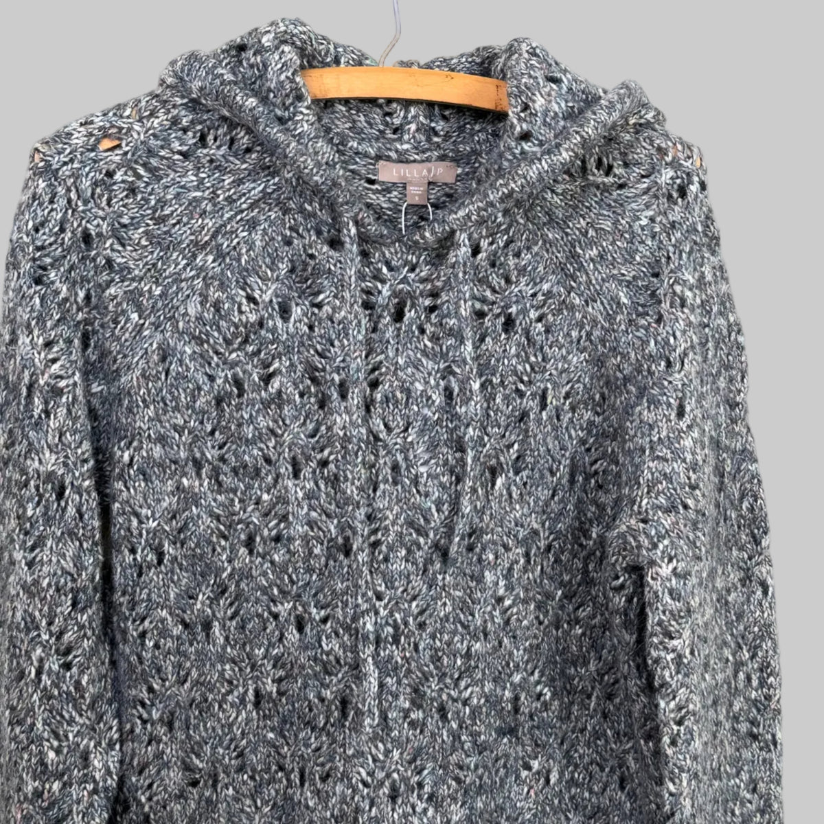 Lilla P. ~  Long Sleeve Hoodie Sweater - Shadow