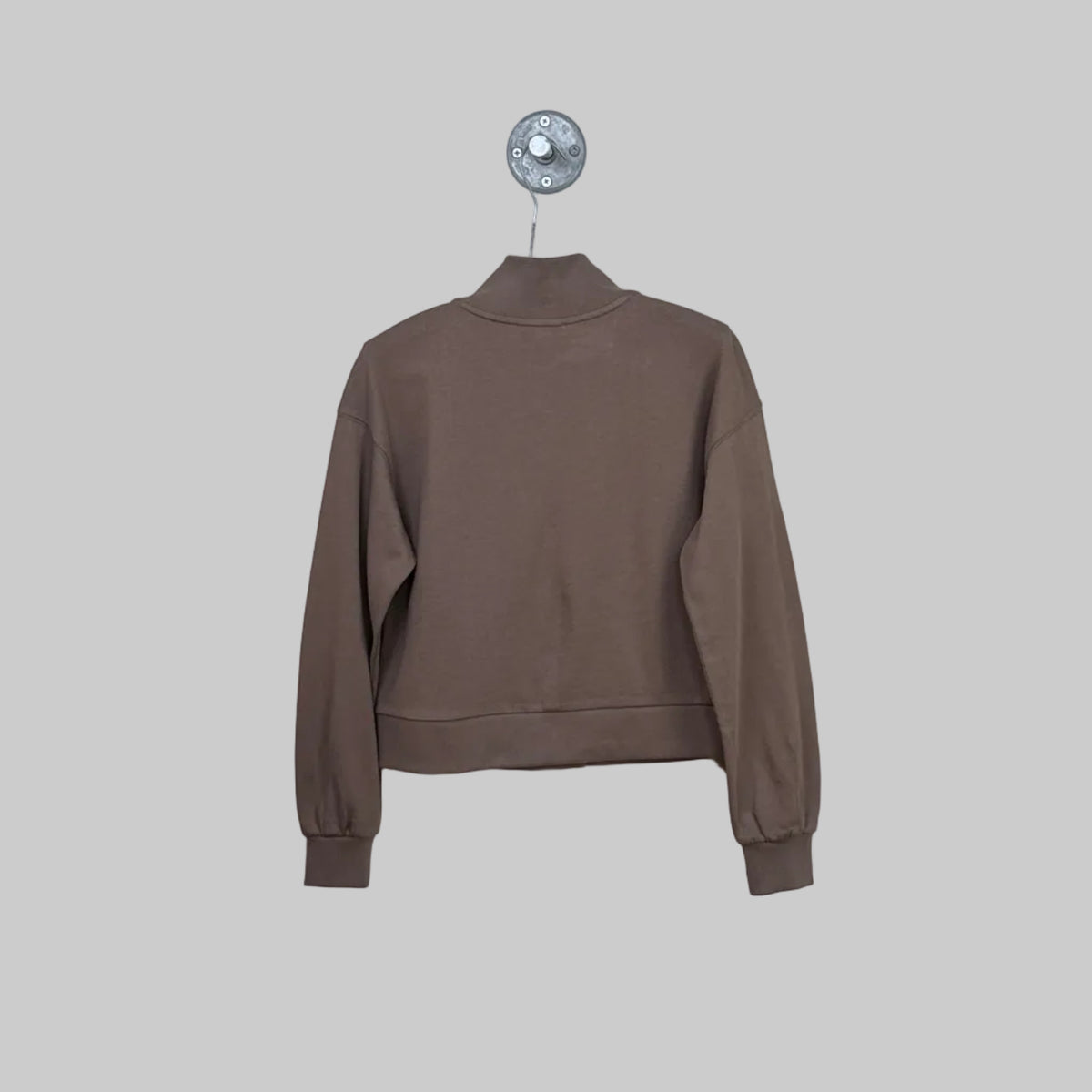 Lilla P. ~  Mock Neck Cardigan - Shiitake
