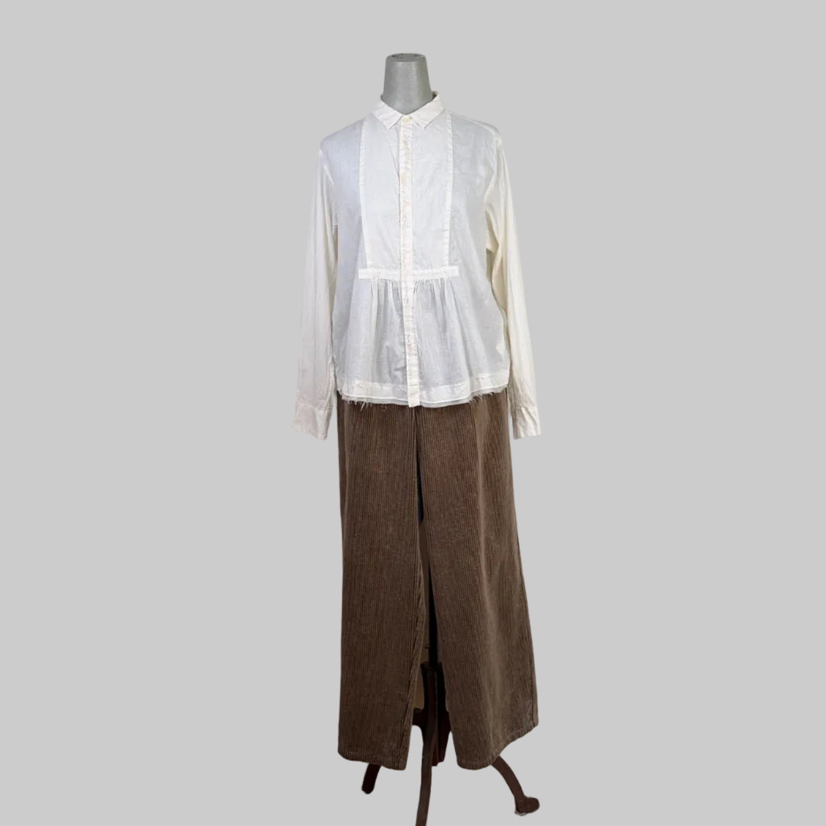 Pas de Calais  ~  Cotton Lawn Front Panel Shirt -