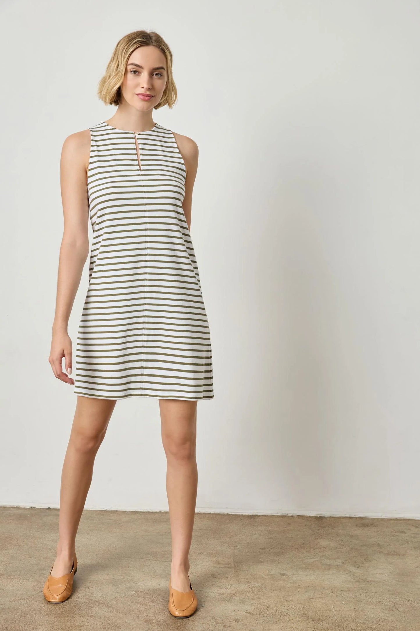 Lilla P.  ~  Keyhole Tank Dress - Kelp Stripe