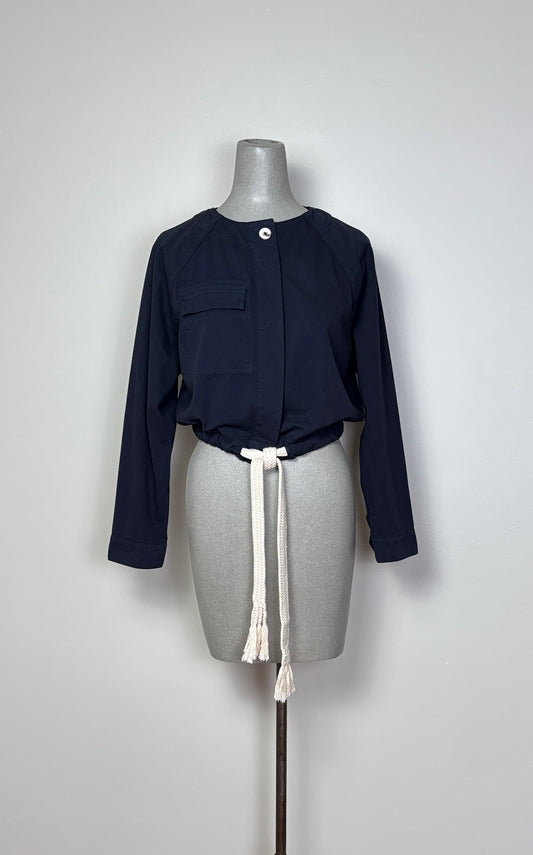 Lilla P. ~  Drawstring Waist Jacket - Navy