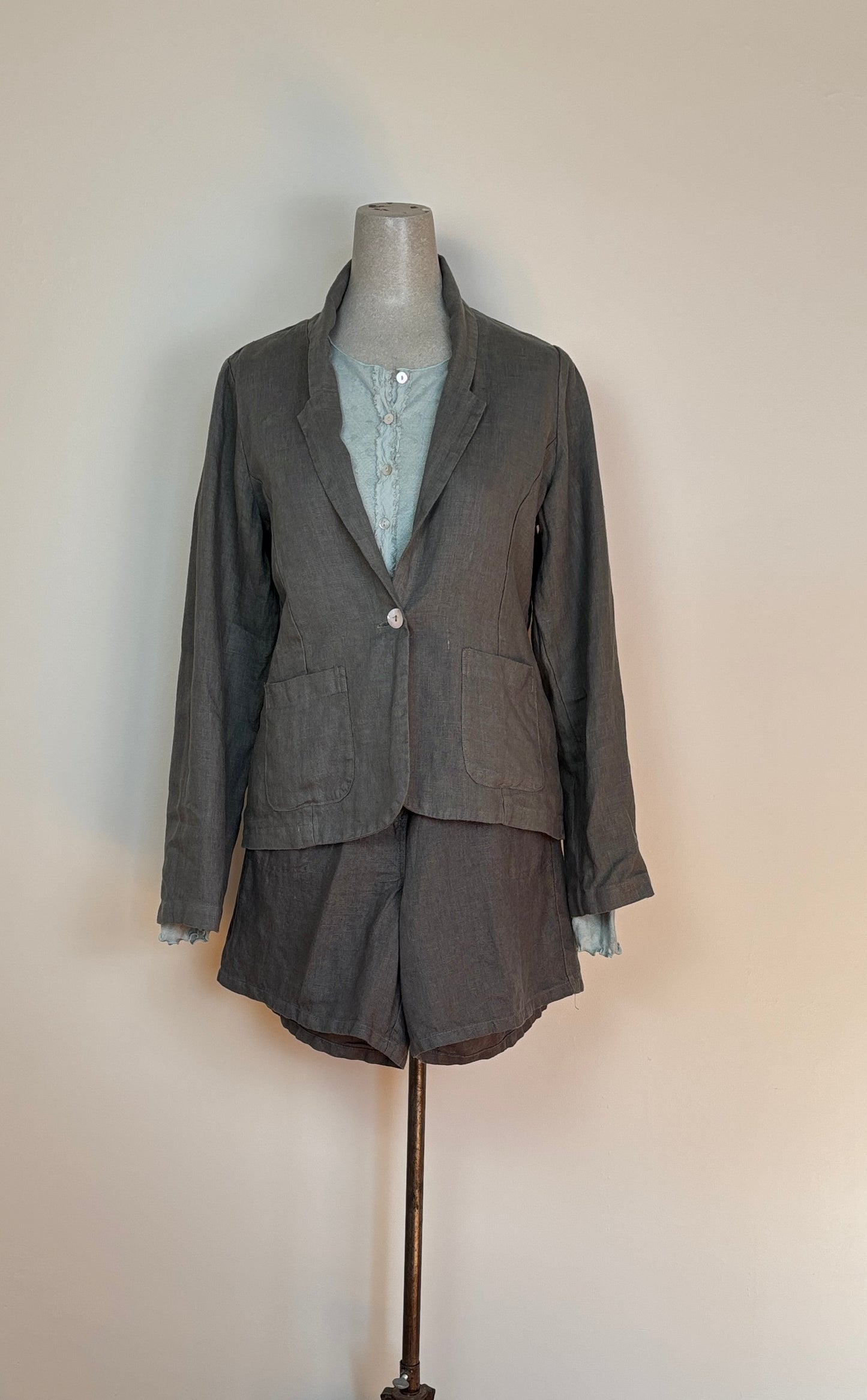 Cut Loose  ~  1 Button Blazer - Clay