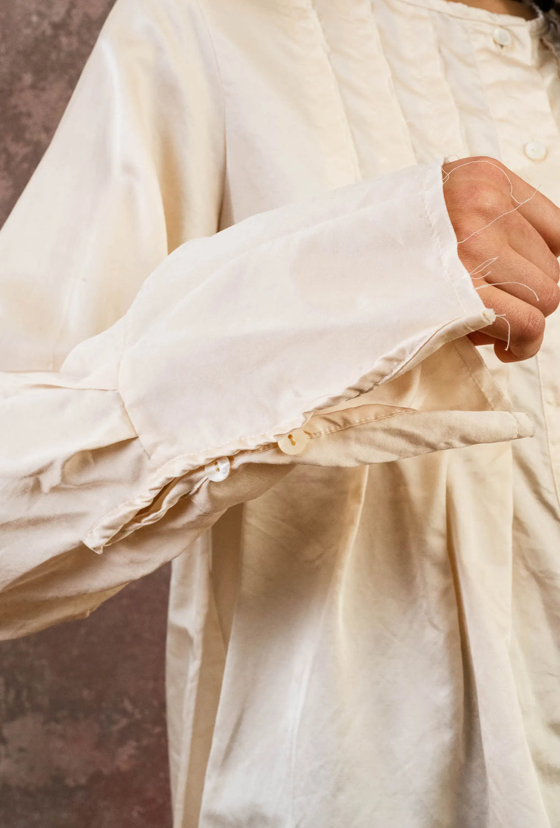 Sula  ~  Pleat Shirt - Eggnog