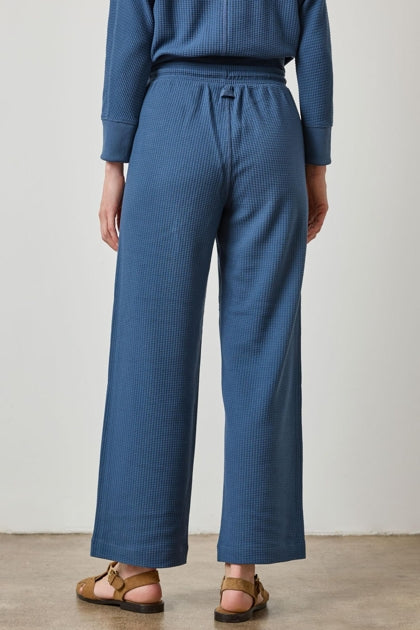 Lilla P. ~  Textured Waffle Patch Pocket Pant - Ink