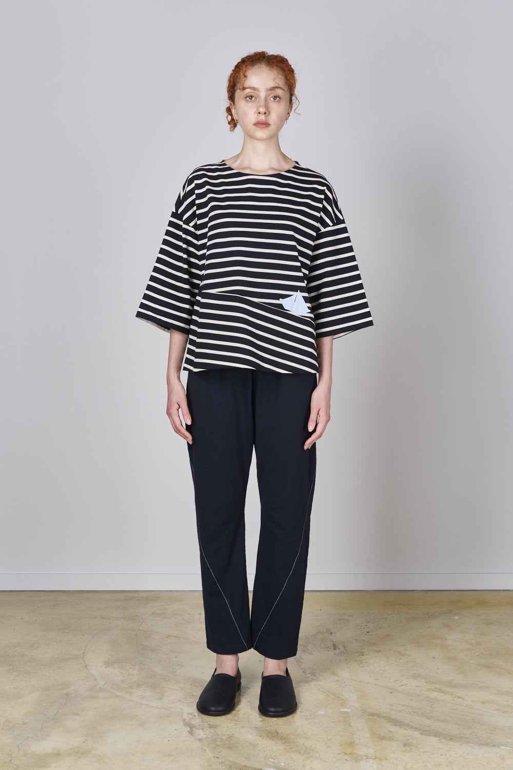 Yoshi Kondo  ~  Jungle Stripe Top - Black/Ivory