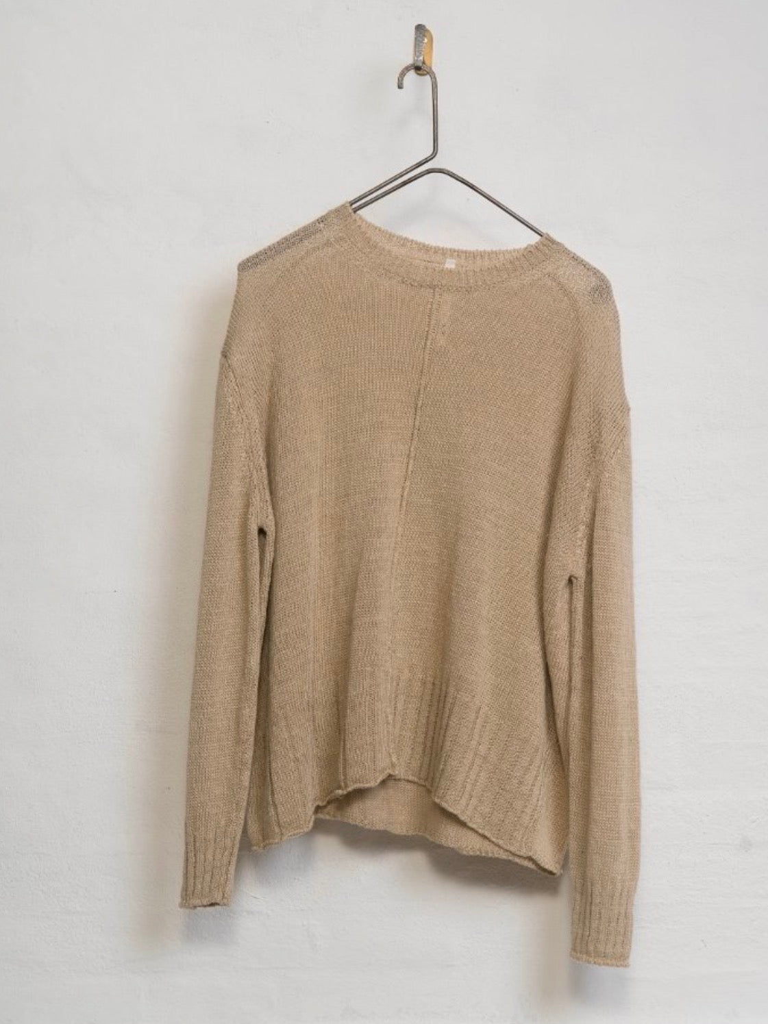 MJW  ~  Round Neck Pullover - Flax