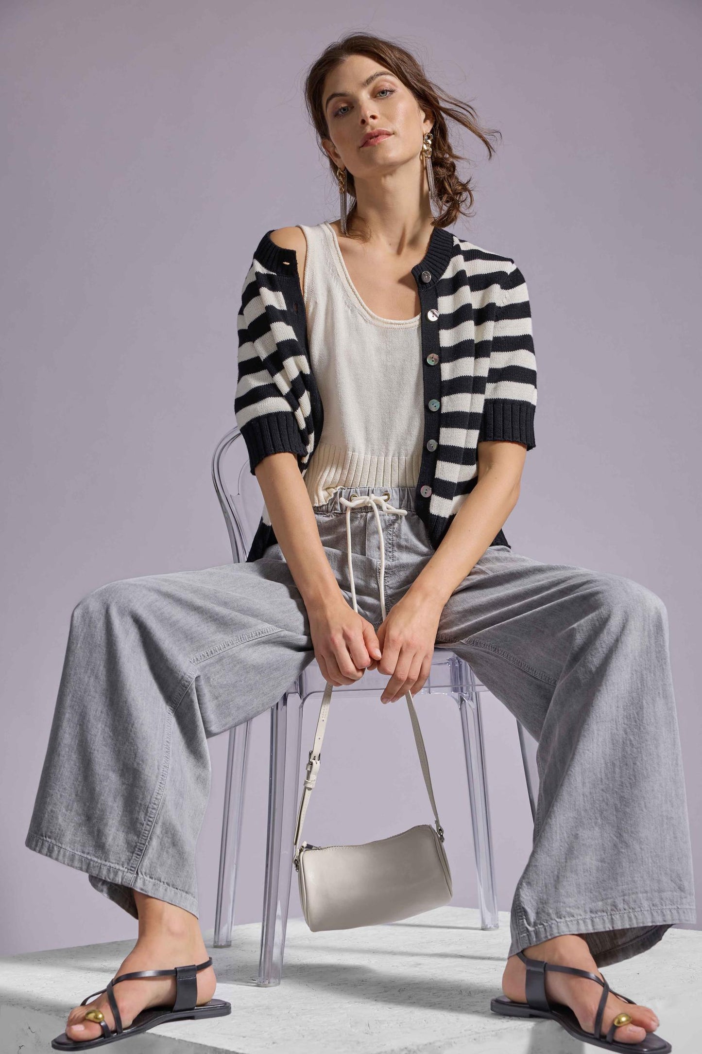 Lilla P.  ~  Denim Pant - Gray Wash
