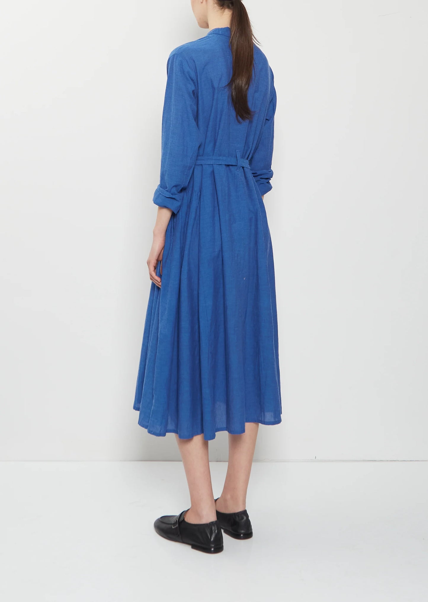 Pas de Calais  ~  Organic Cotton Chambray Dress - Blue