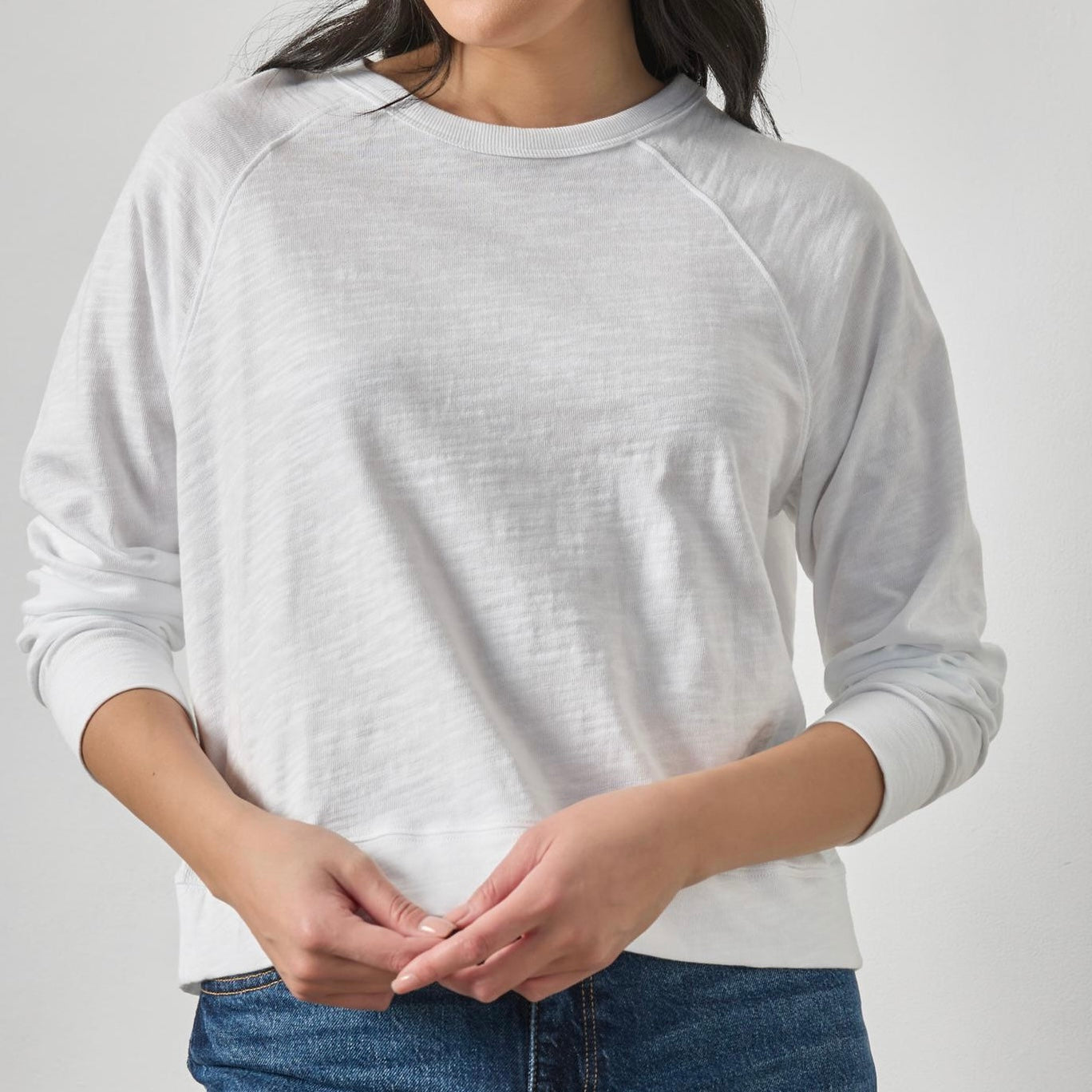 Lilla P. ~  Vintage Sweatshirt Tee - White