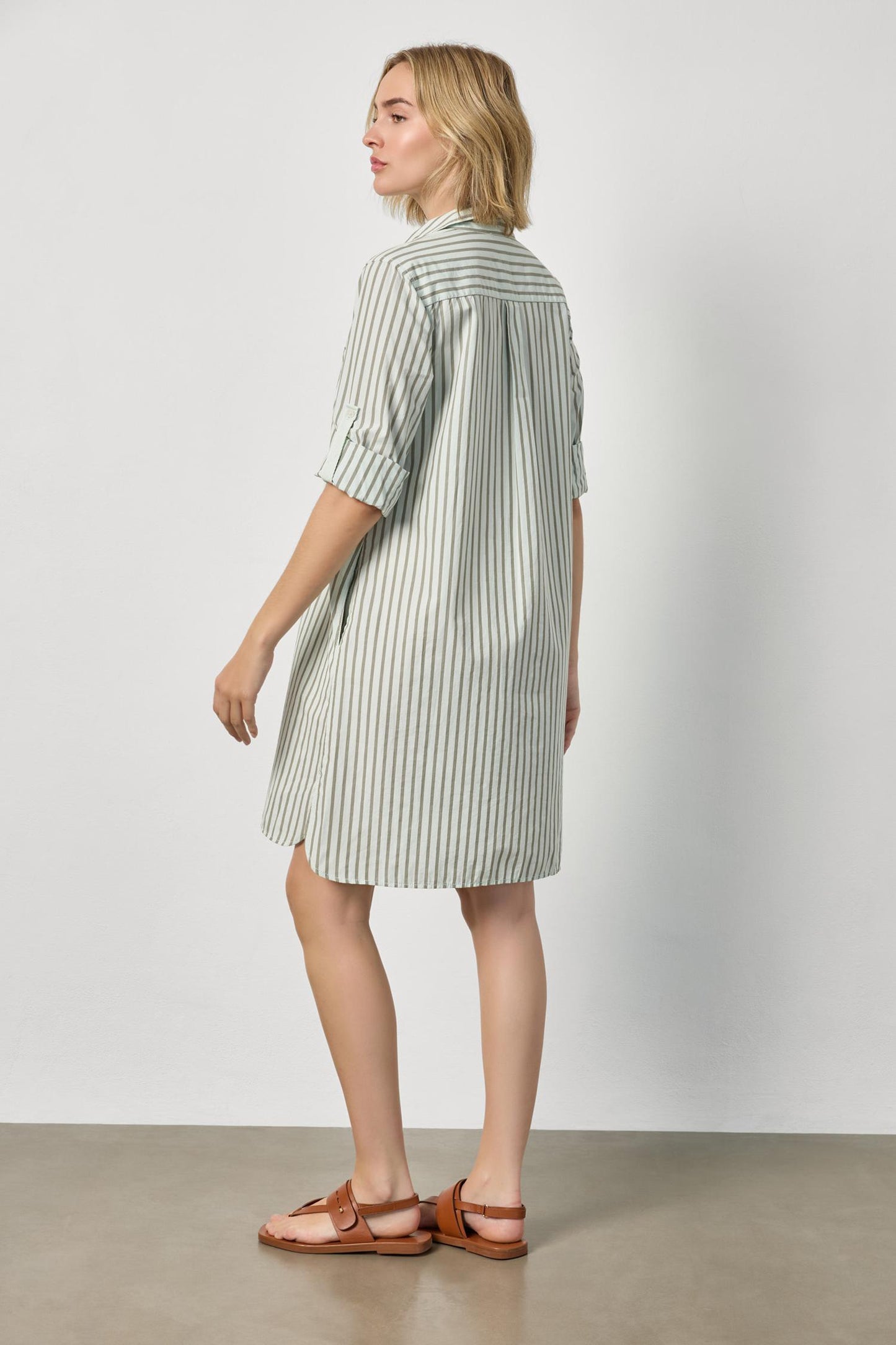 Lilla P. ~  Striped Shirtdress - Pool Stripe