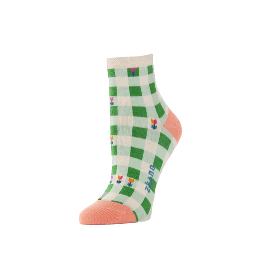 ZKano  ~  Tulip Check Anklet - Kelly