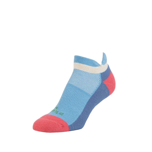 ZKano  ~  Ascent Cushioned Heel Tab Shortie - Sky Blue
