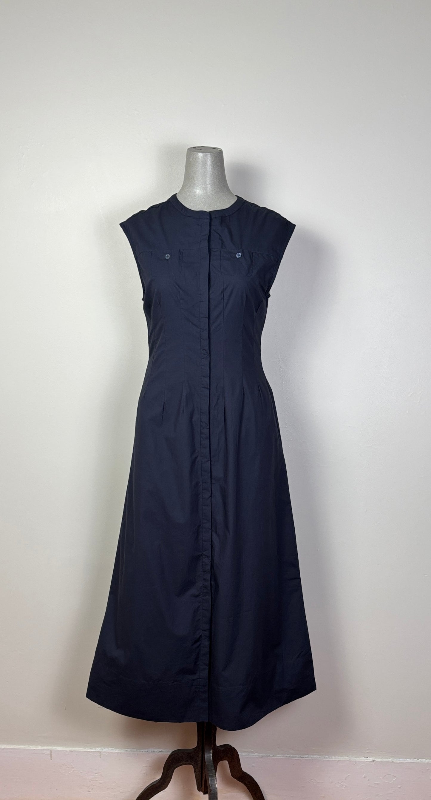 Lilla P. ~  Sleeveless Seamed Maxi Dress - Navy