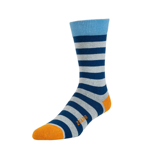 ZKano  ~  Rugby Stripe Crew - Cobalt