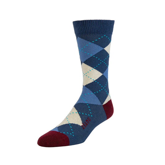 ZKano  ~  Classic Argyle Crew - Navy