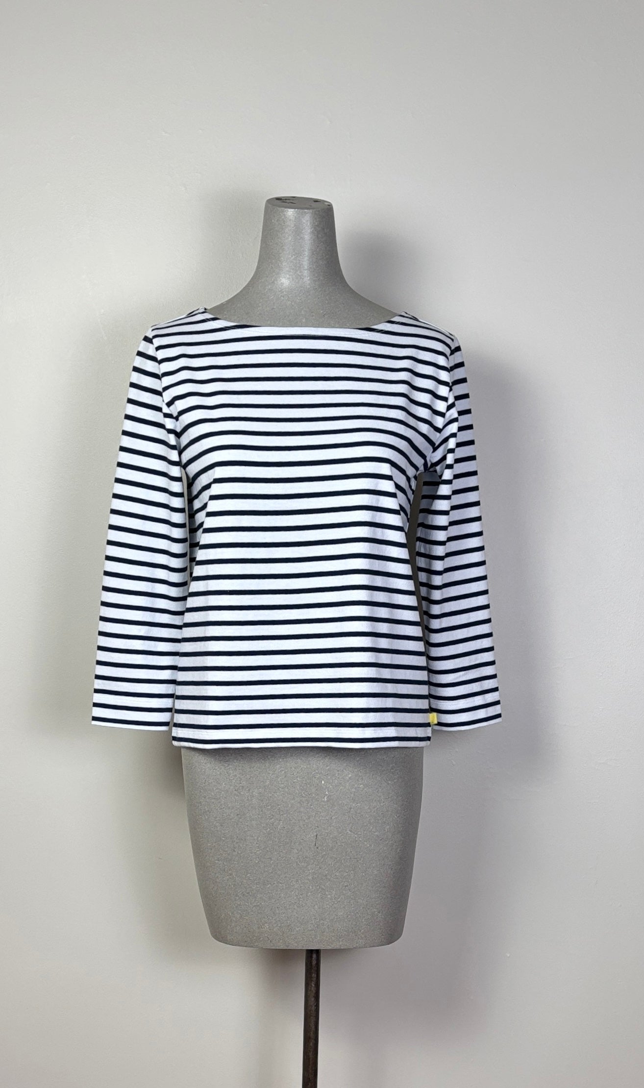 Lilla P. ~  French Boatneck Top - Dark Navy Stripe