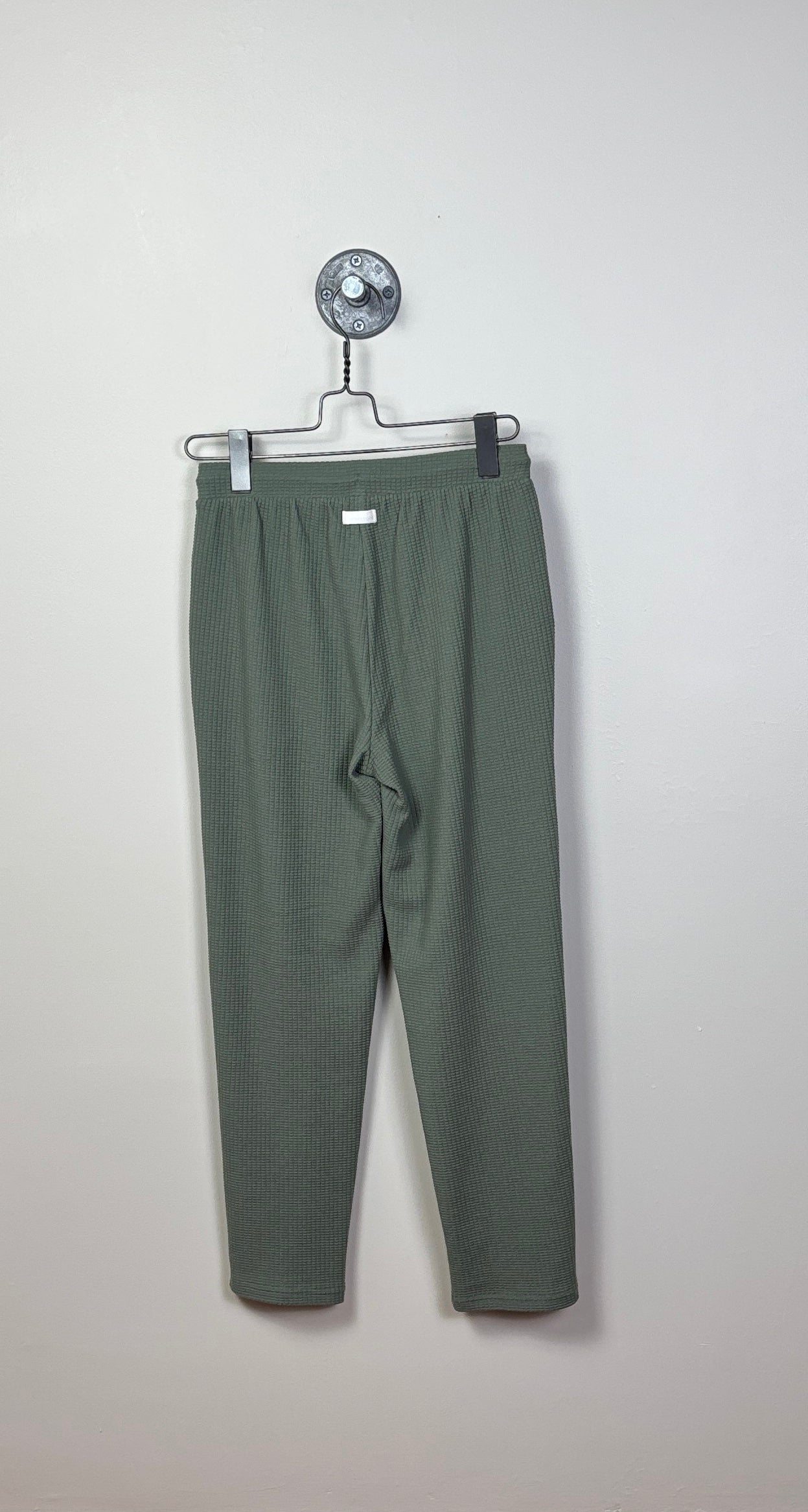 Lilla P. ~  Drawcord Waffle Pant - Seagrass