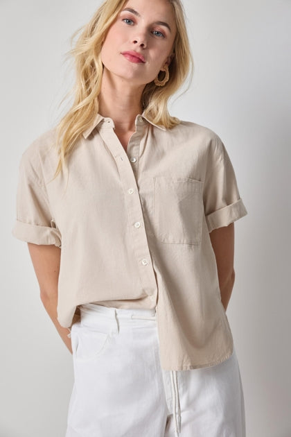 Lilla P. ~  Boyfriend Button Down Shirt - Bamboo