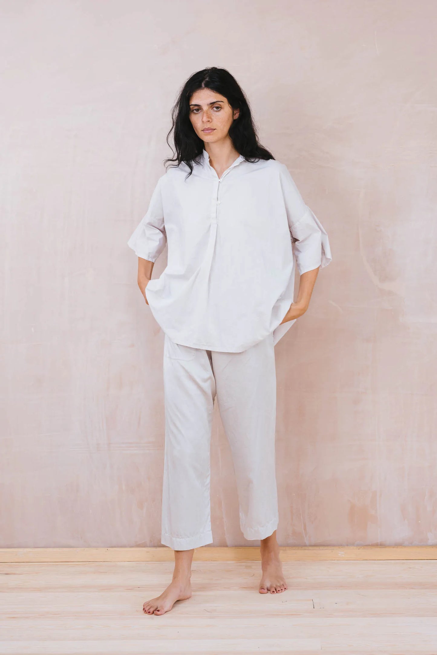Sula  ~  Easy Shirt - White Sand