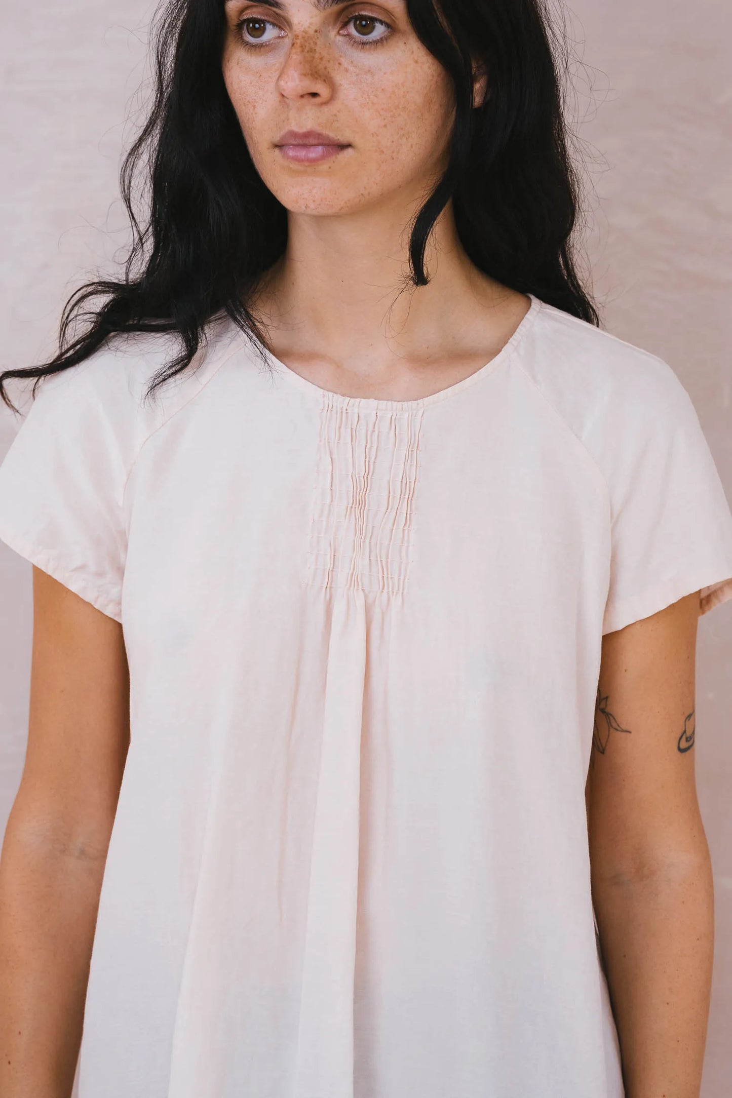 Sula   ~  Smock Top - Silver Peony