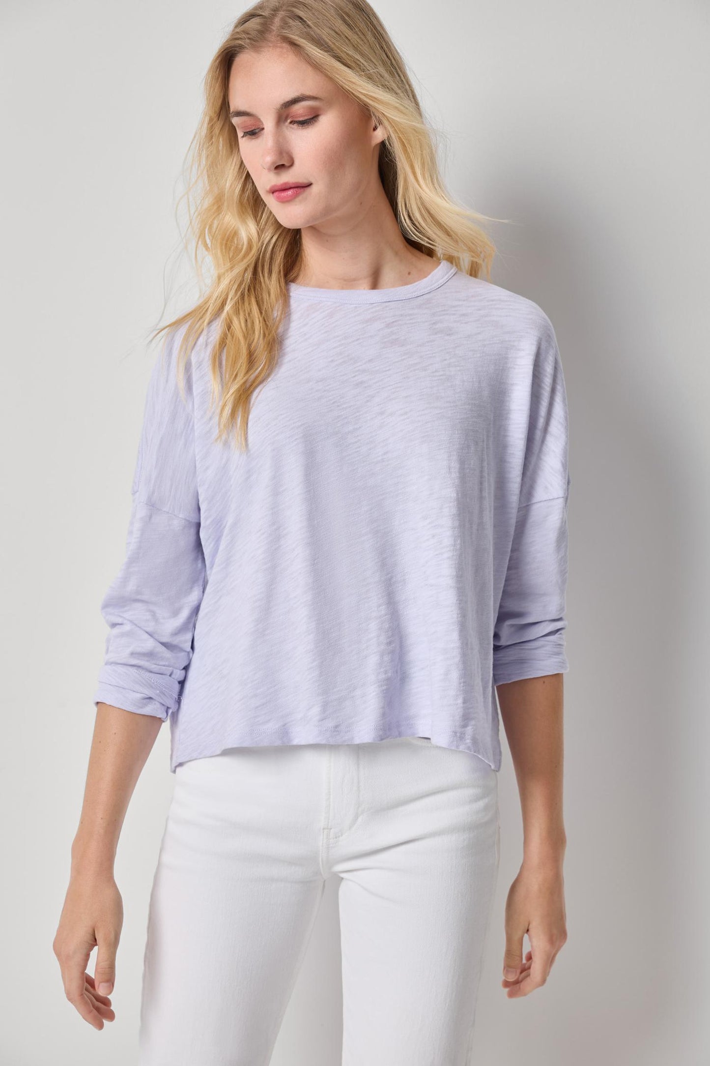 Lilla P. ~  Easy Long Sleeve Beach Tee - Lilac