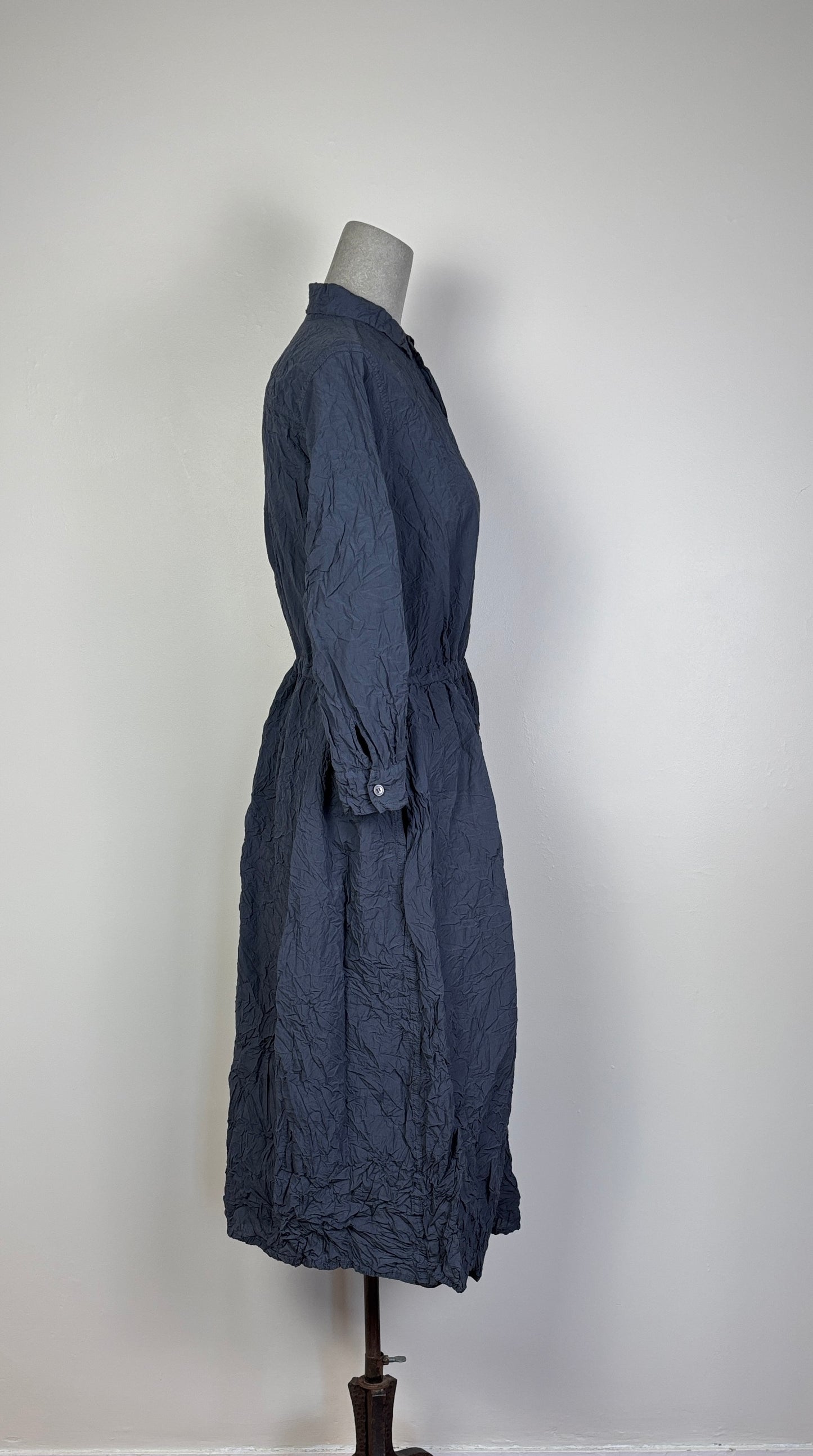 Pas de Calais  ~  Classic Crinkle Dress - Charcoal
