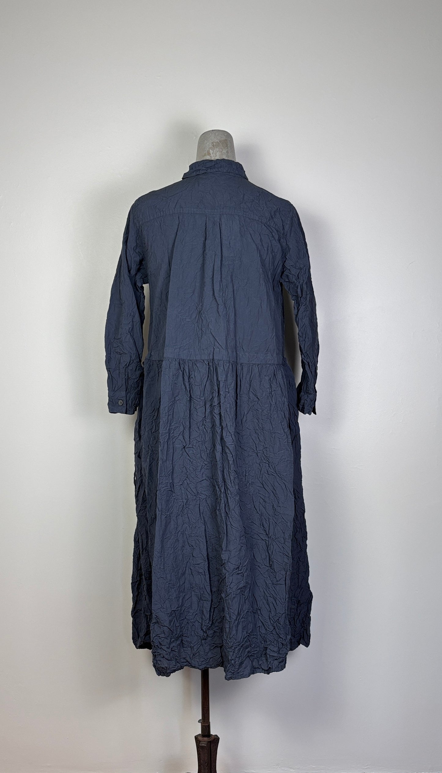 Pas de Calais  ~  Classic Crinkle Dress - Charcoal