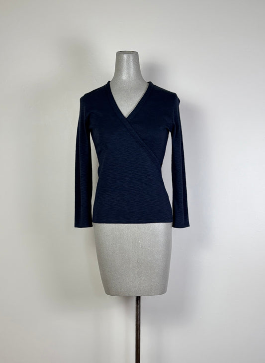 Lilla P. ~  3/4 Sleeve Surplice - Navy