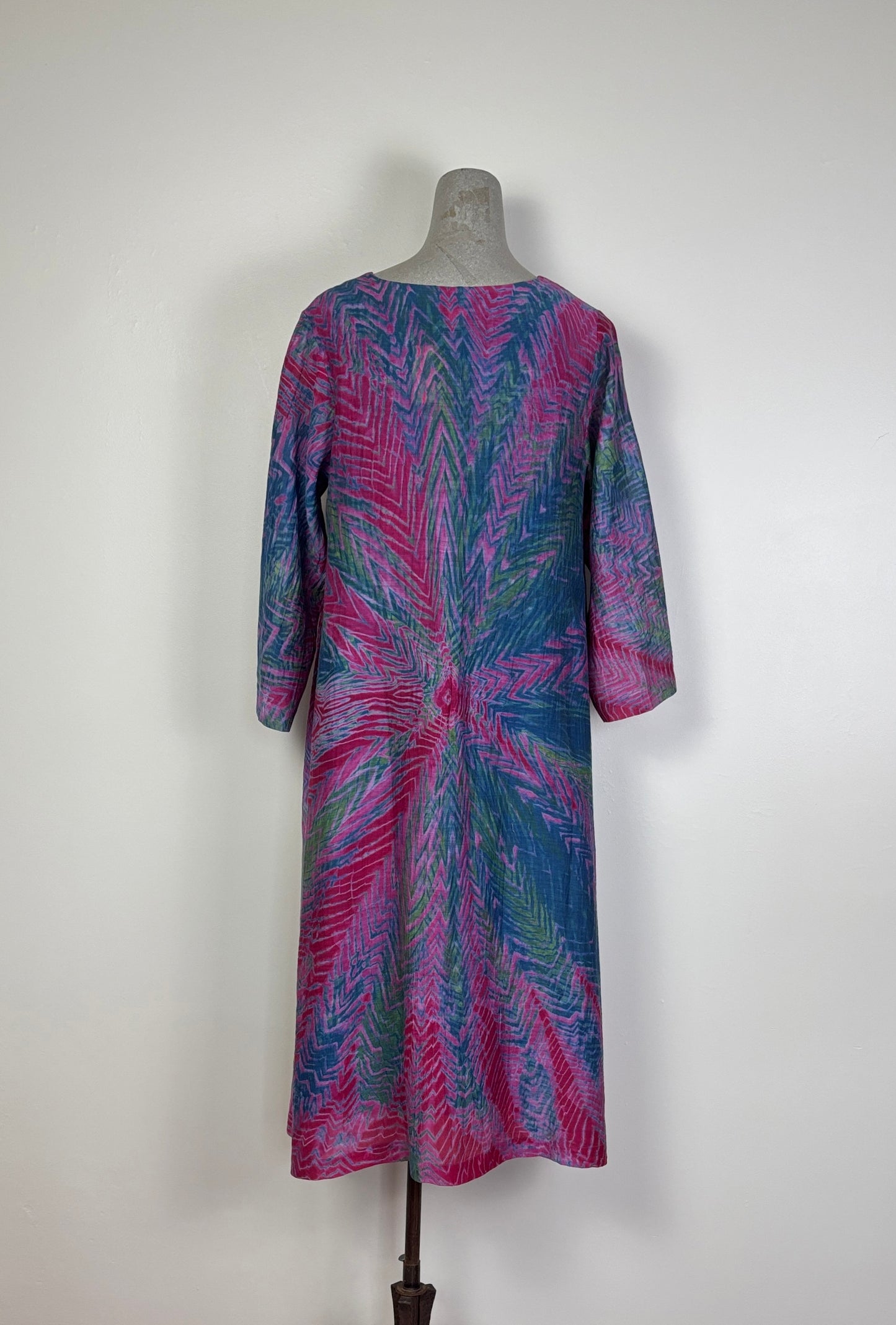 Neeru Kumar  ~  Round Neck Dress - Blue Multi