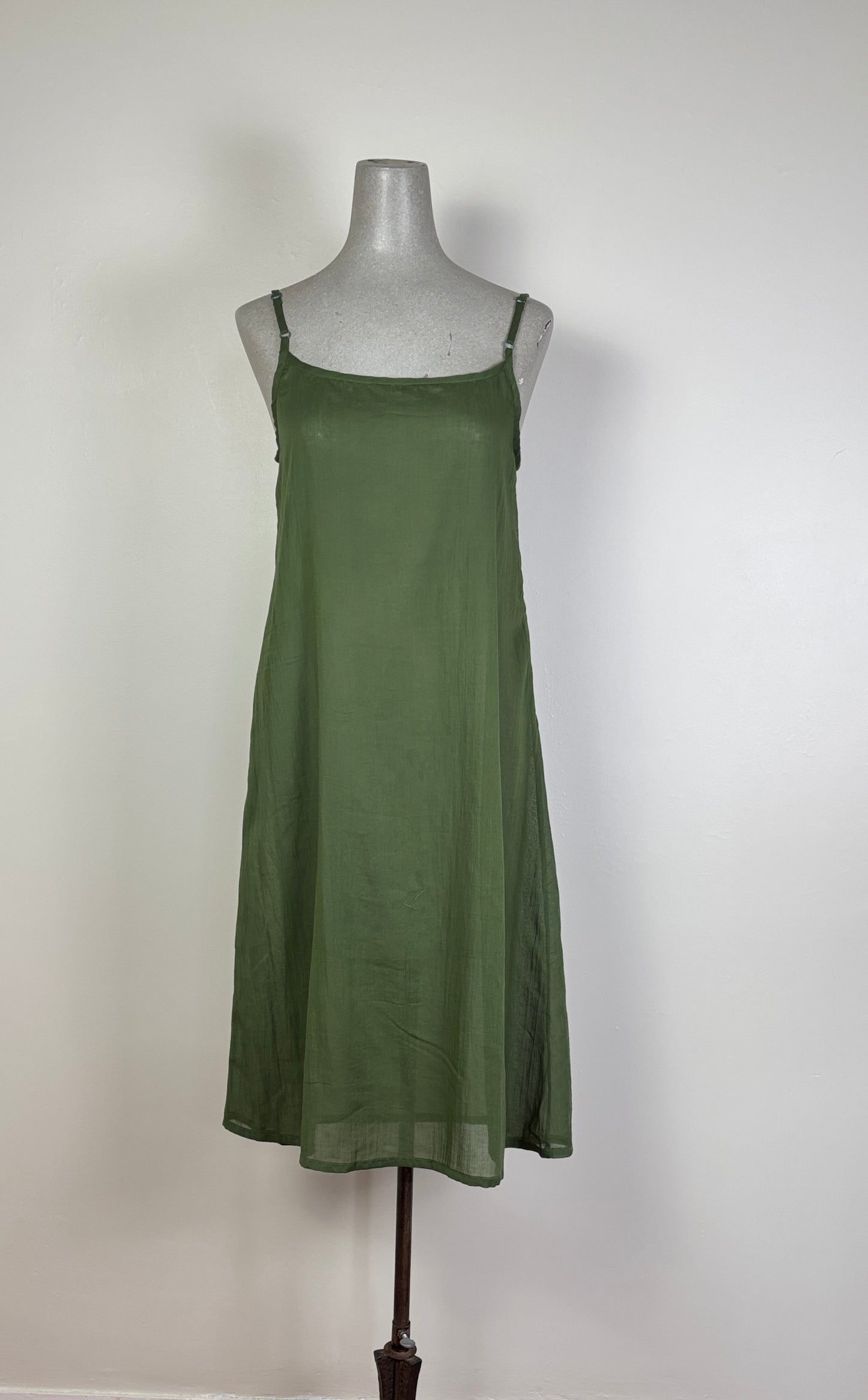 Neeru Kumar  ~  Short Sleeve Pleat Front Dress - Green Multi