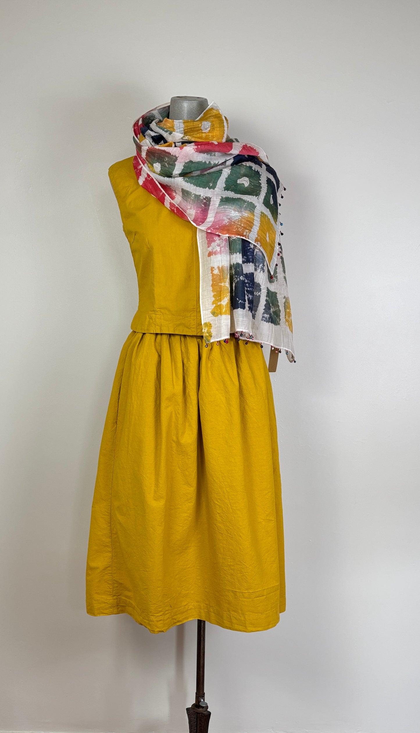 Neeru Kumar  ~  Cotton/Silk Scarf - Multi Color