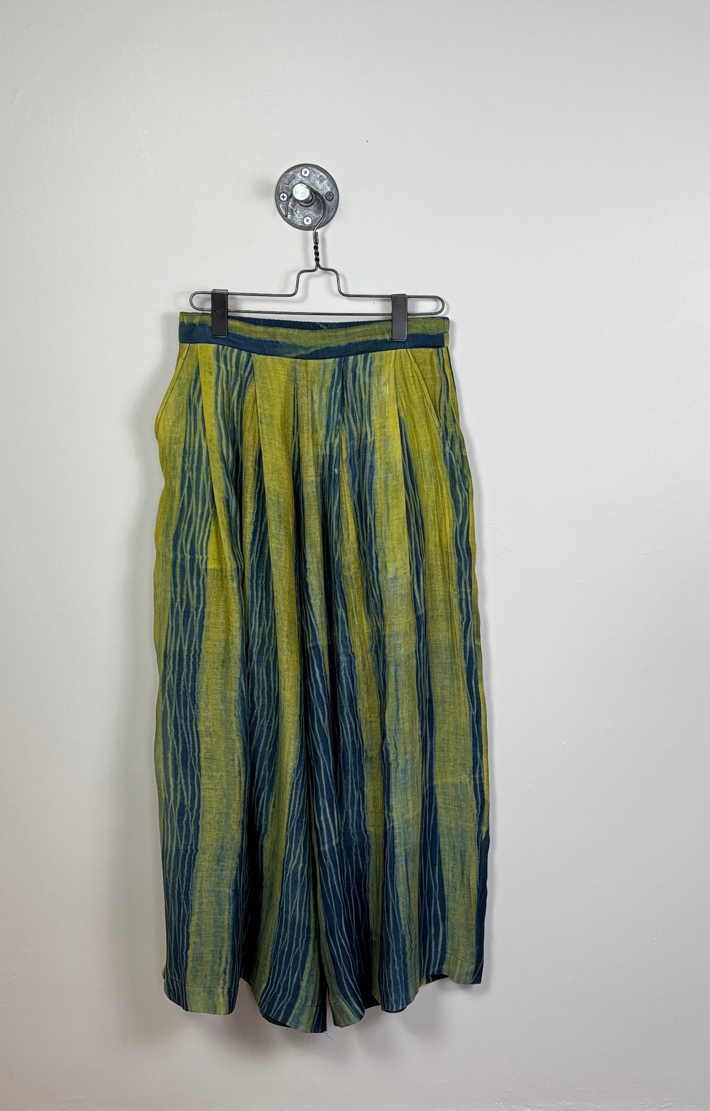Neeru Kumar  ~  Wide Pants - Green/Blue/Yellow