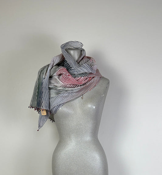 Neeru Kumar  ~  Cotton/Silk Scarf - Multi Color