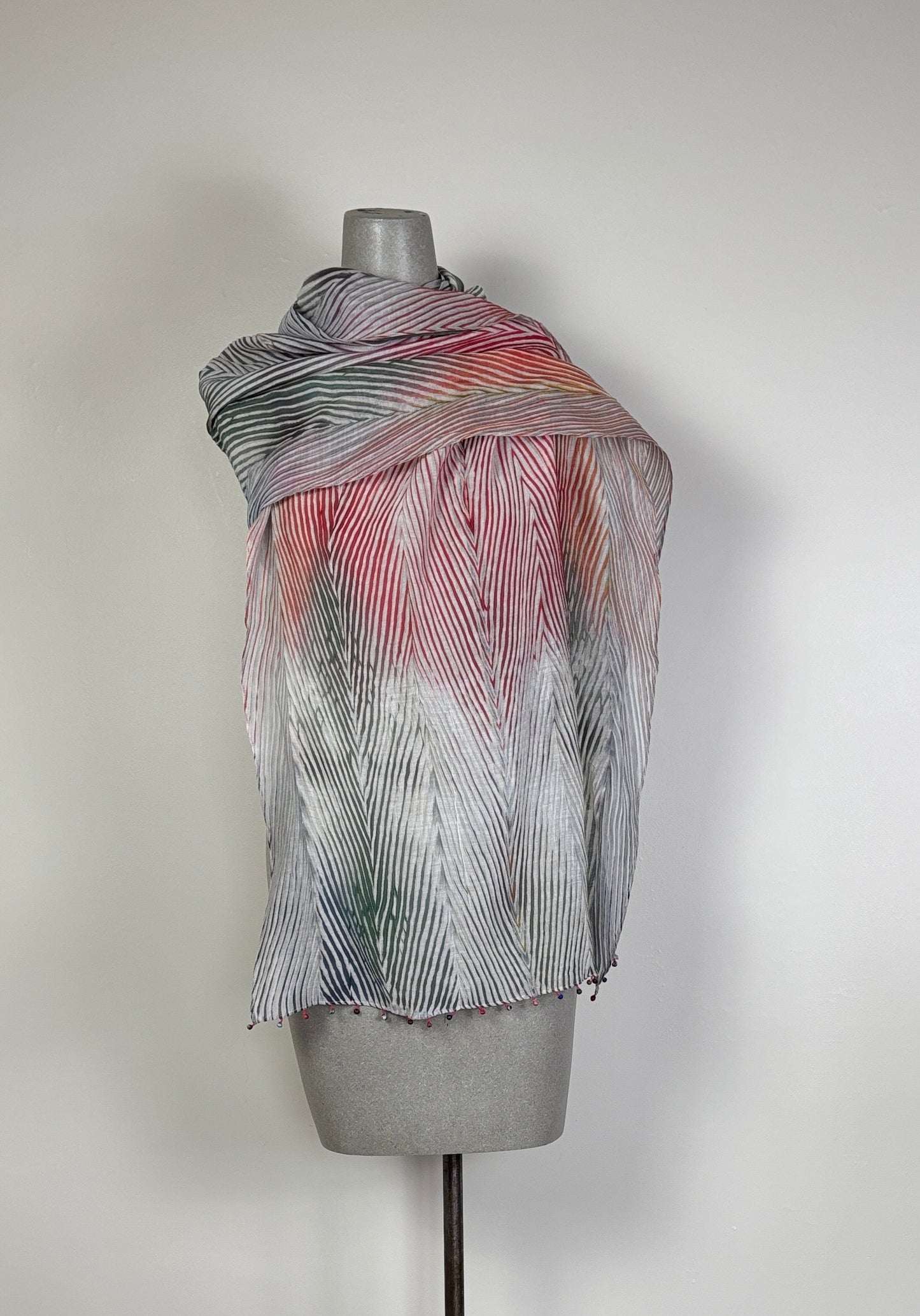 Neeru Kumar  ~  Cotton/Silk Scarf - Multi Color