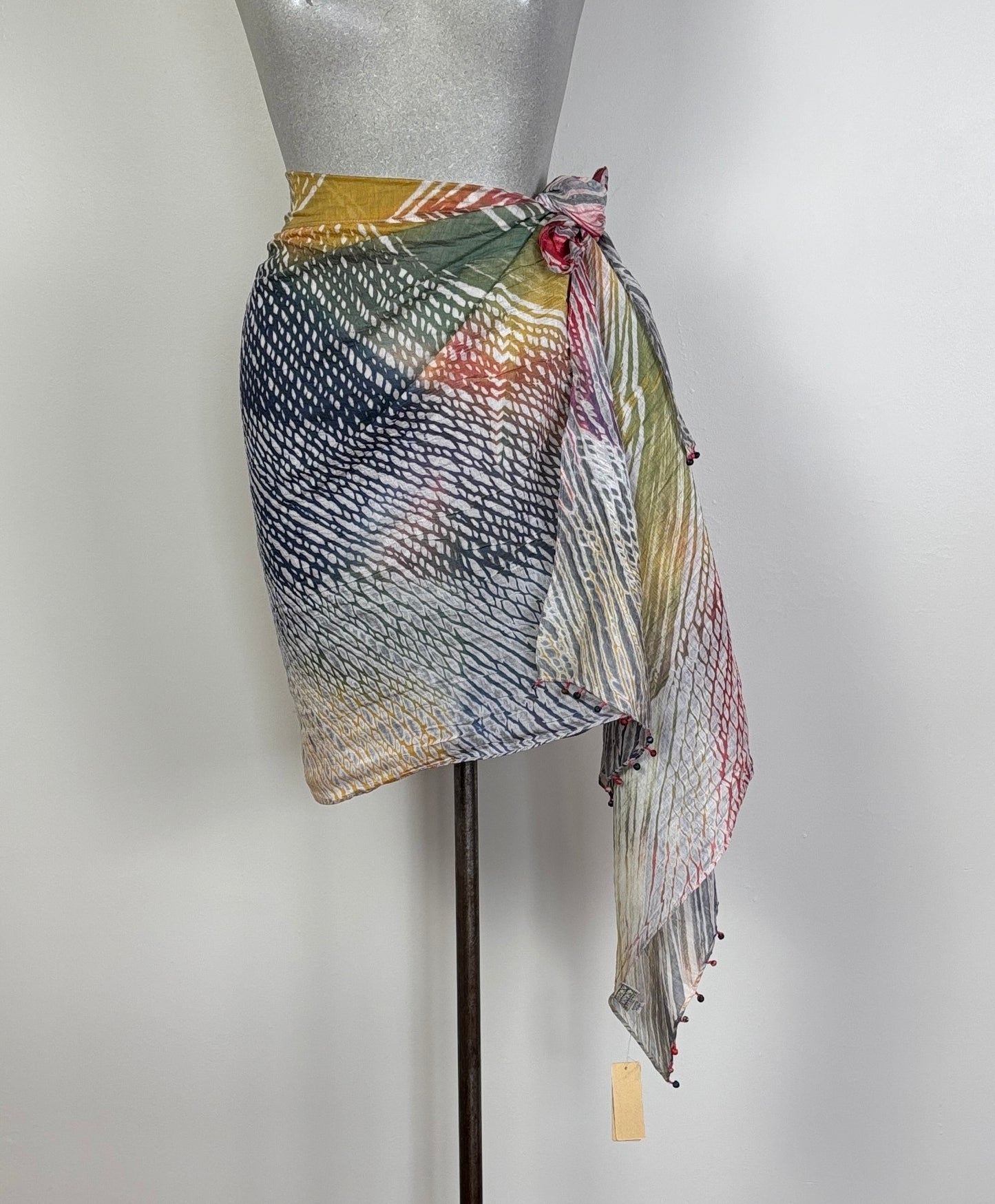 Neeru Kumar  ~  Cotton/Silk Scarf - Multi Color