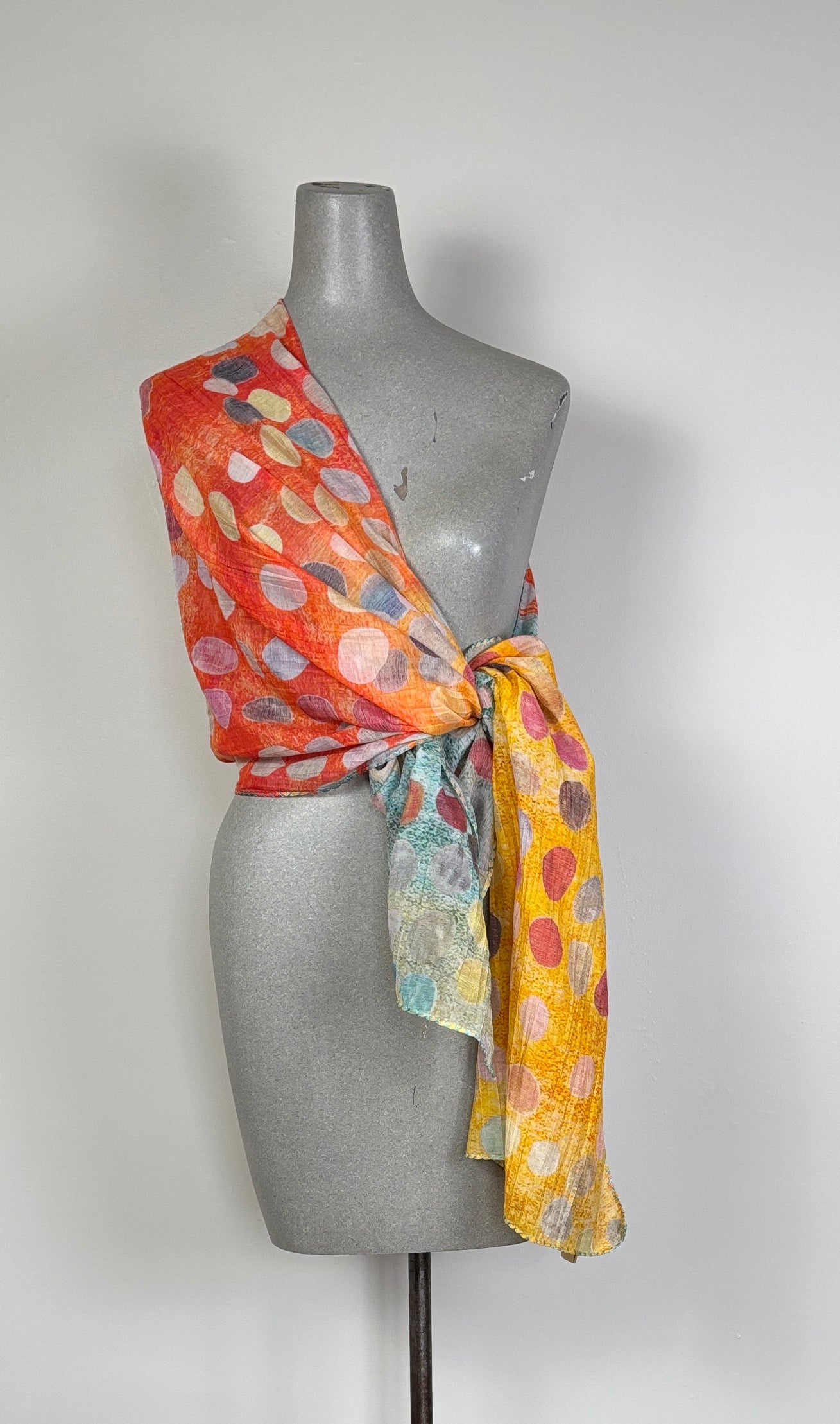 Neeru Kumar  ~  Cotton/Silk Scarf - Multi Color