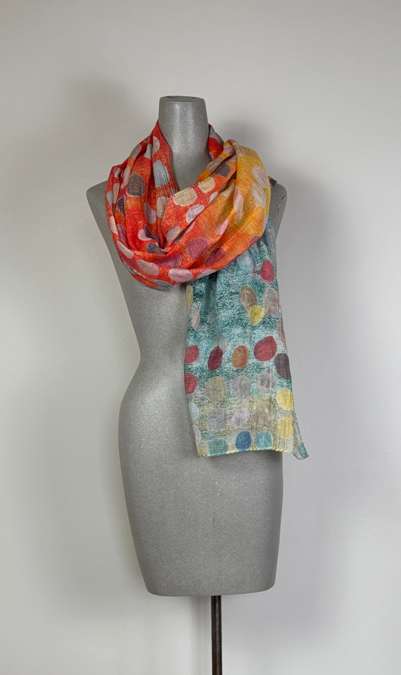 Neeru Kumar  ~  Cotton/Silk Scarf - Multi Color