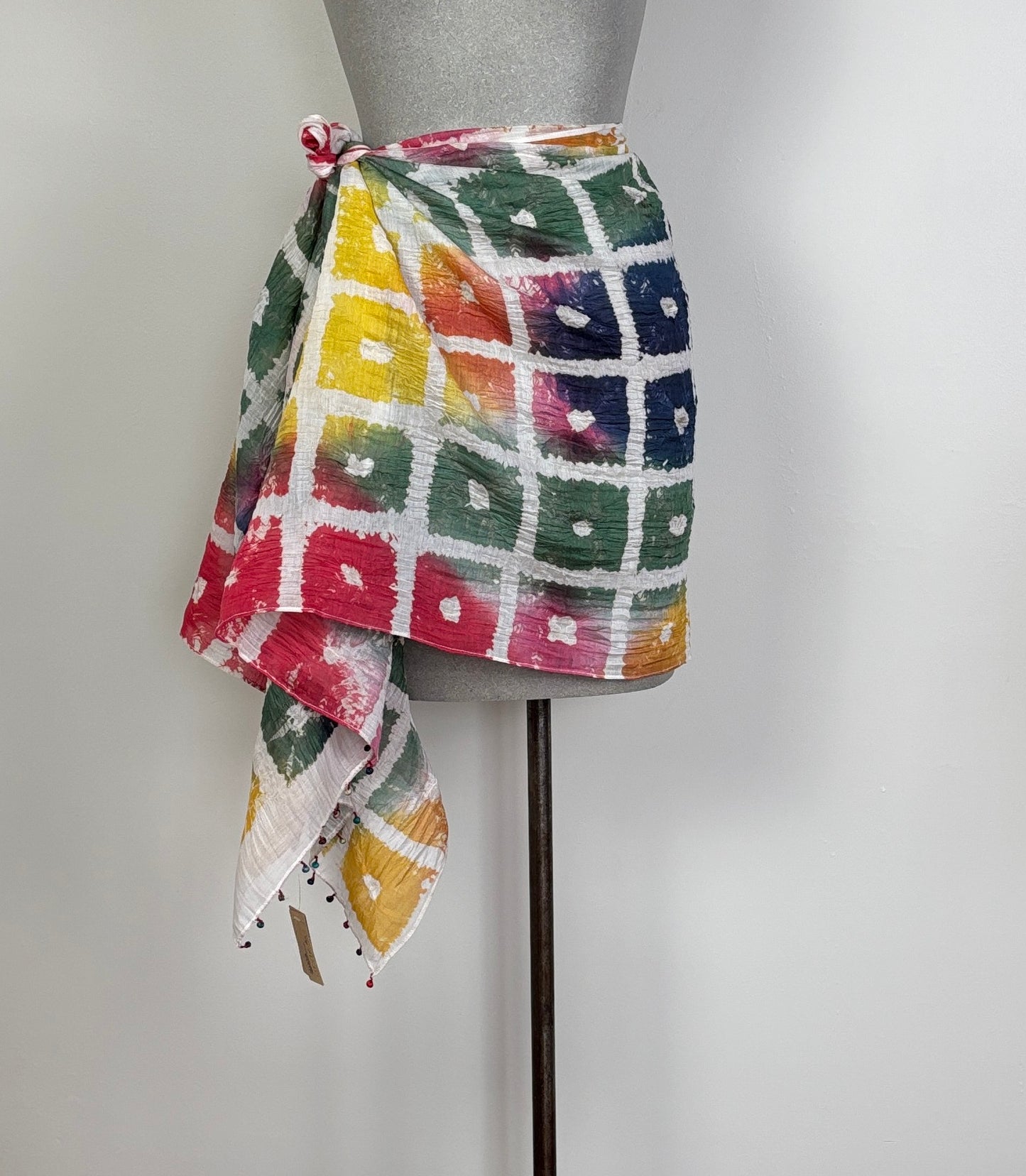 Neeru Kumar  ~  Cotton/Silk Scarf - Multi Color