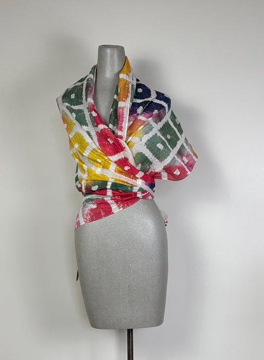 Neeru Kumar  ~  Cotton/Silk Scarf - Multi Color