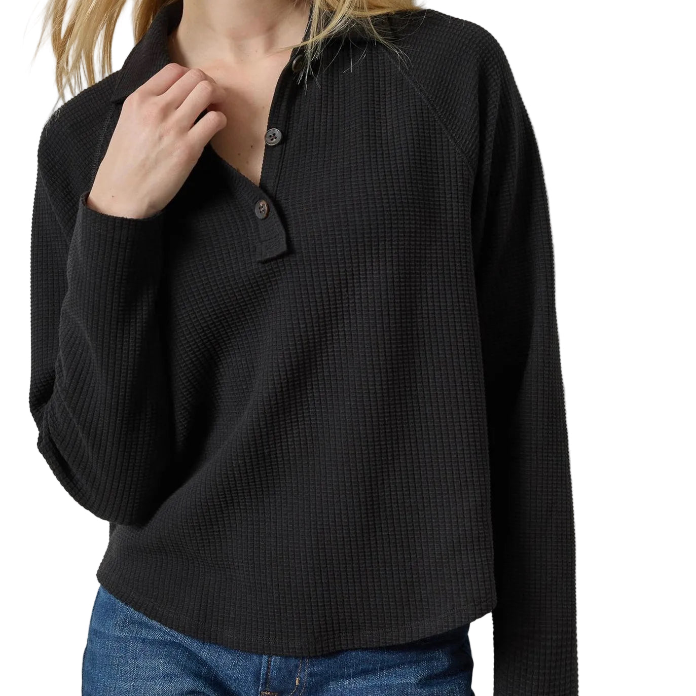 Lilla P. ~  Raglan Polo - Black