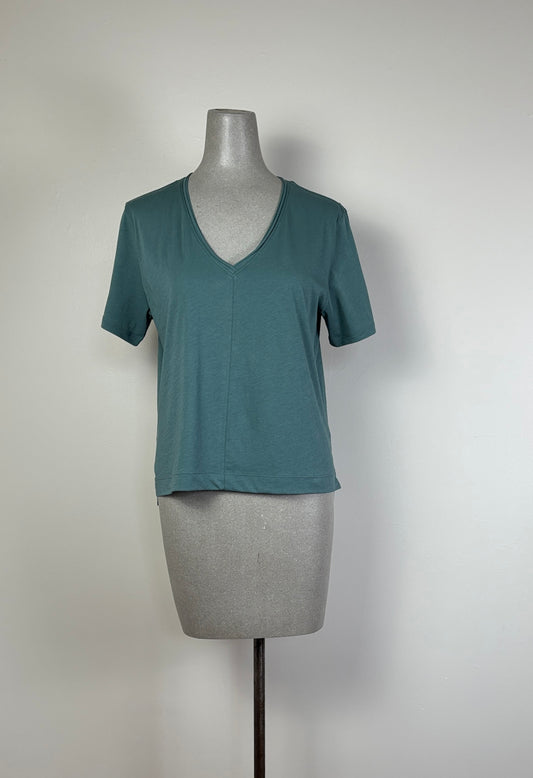 Lilla P. ~  Easy Short Sleeve V-Neck - Vine