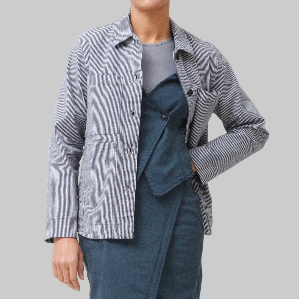 Prairie Underground  ~  Boxcar Jacket - Oyster Stripe