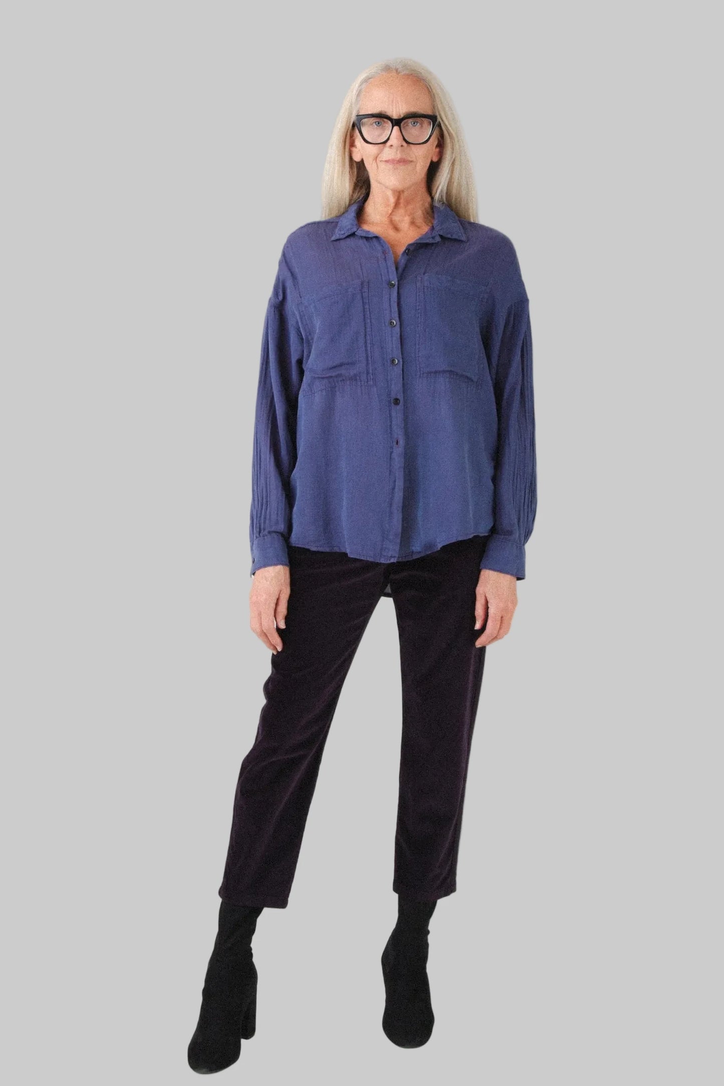 Prairie Underground  ~  Whispering Silk Shirt - Grape