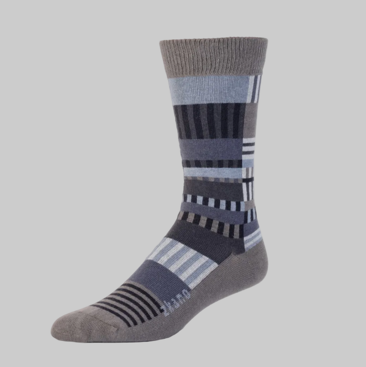 Zkano   ~  Panel Stripe Crew - Ash Brown