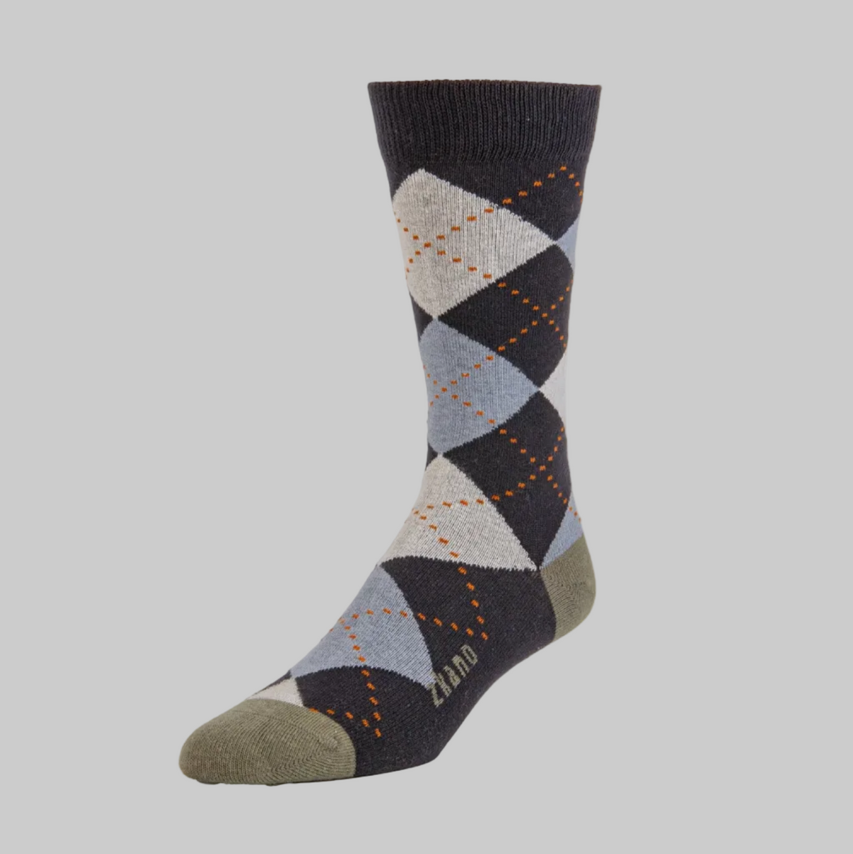 Zkano   ~  Classic Argyle Crew - Black