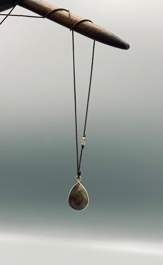 Margaret Solow Faceted Smoky Sapphire Necklace
