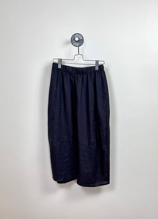 Cut Loose  ~  Balloon Crop Linen Pant - Lights Out