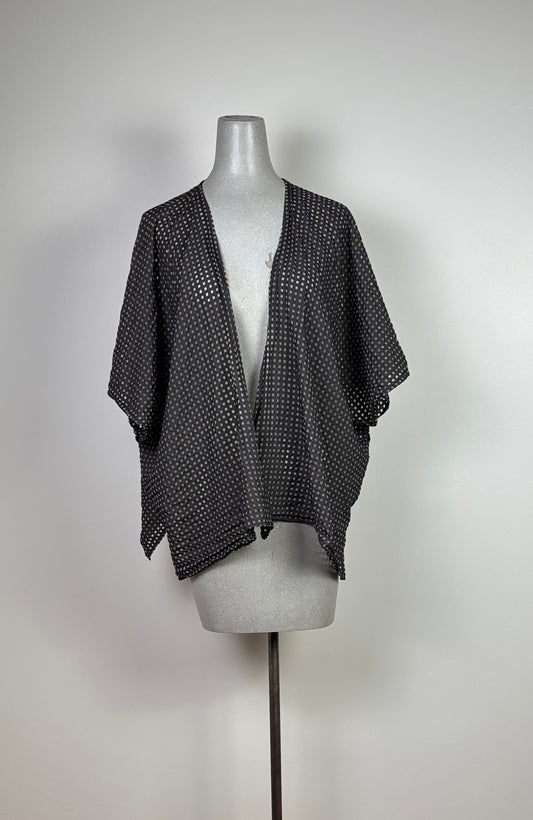 Cut Loose  ~  Burnout Check Shawl Cardigan - Lights Out