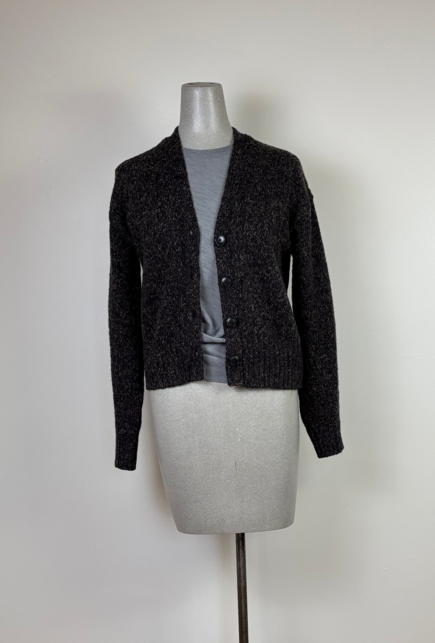Lilla P. ~  Marled V Cardigan - Black